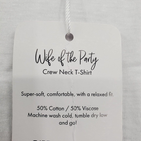 NEW Miss To Mrs Wife Of The Party Crew Neck T-Shirt Plus Size 2XL White Bridal - Picture 8 of 13